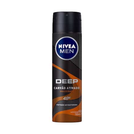 Desodorante Nivea Men Deep Carvão Ativado Amadeirado 150ml