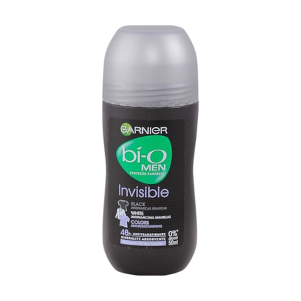 Desodorante Roll On Garnier Bi-o Invisible Masculino 50ml