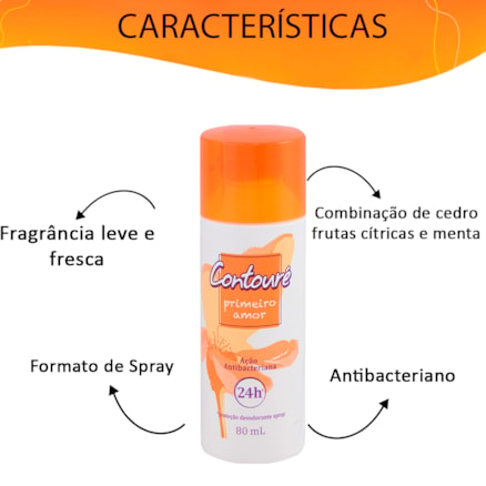 Desodorante Spray Contoure Primeiro Amor 80ml