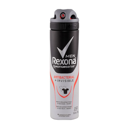 Desodorante Spray Rexona Men Antibacterial Invisible 48h 90g