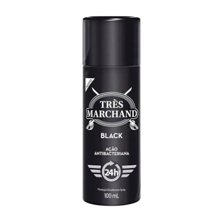 Desodorante Spray Três Marchand Black 100ml