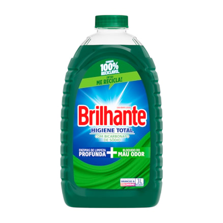 Detergente Brilhante Líquido Higiene Total 3l