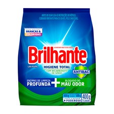 Detergente Brilhante Pó Higiene Total 400g