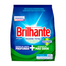 Detergente Brilhante Pó Higiene Total 400g