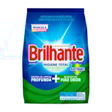 Detergente Brilhante Pó Higiene Total 800g