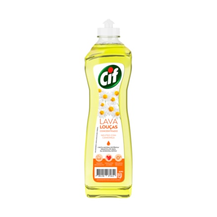 Detergente Lava Louças Cif Neutro Concentrado 420ml