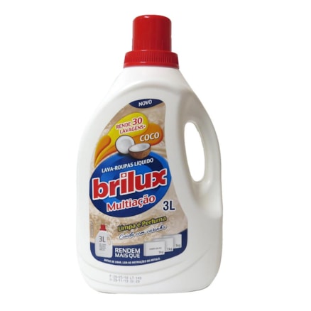 Detergente Líquido Brilux Multi Ação Coco 3l