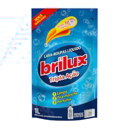 Detergente Líquido Brilux Multiação Refil Tradicional 1l