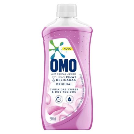 Detergente Líquido Omo Roupas Finas Delicadas Original 900ml