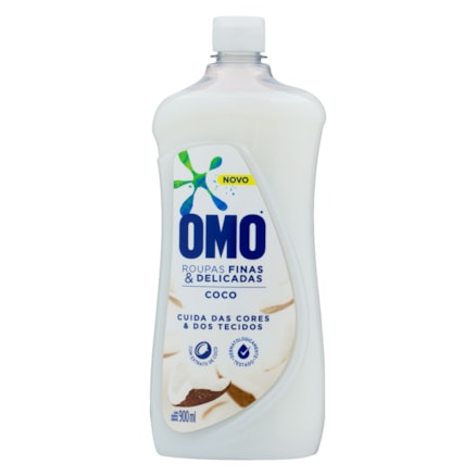 Detergente Líquido Omo Roupas Finas E Delicadas Coco 900ml