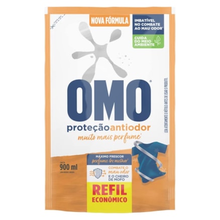 Detergente Líquido Omo Sachê Sports 900ml