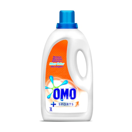 Detergente Líquido Omo Sports Remove Manchas Odores 3l