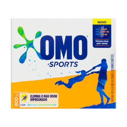 Detergente Po Omo Cartucho Sports 800g