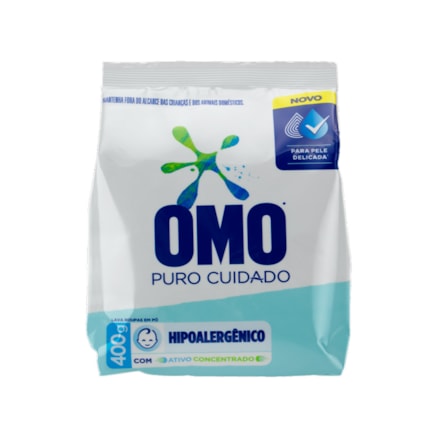 Detergente Po Omo Puro Cuidado 400g