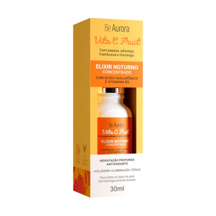 Elixir Noturno Be Aurora Vita C Fruit Concentrado com Ácido Hialurônico Vitamina B5 30ml