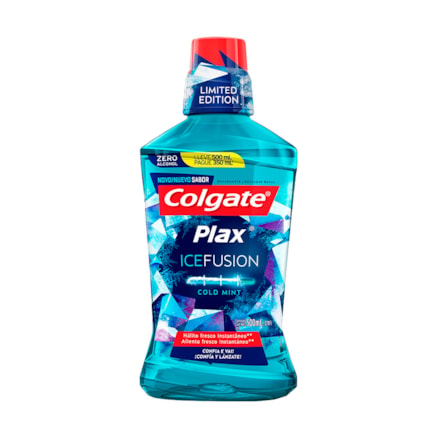 Enxaguante Bucal Colgate Plax Ice Fusion Hálito Fresco 500ml