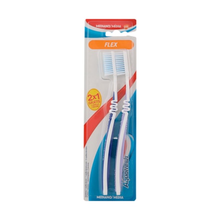 Escova Dental Aquafresh Flex Média Leve 2 Pague 1