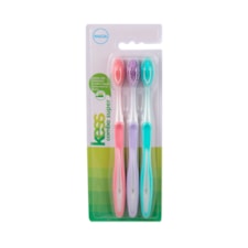 Escova Dental Kess Média Macia Com 3 Und Ref 2101