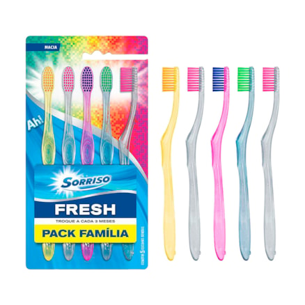 Escova Dental Sorriso Fresh Cerdas Macias 5 Und