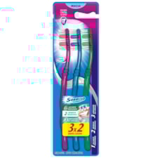Escova Dental Sorriso Triple 123 Macia Escudo Contra Cárie Limpeza Profunda Remove Manchas Dentes Brancos Leve 3 Pague 2