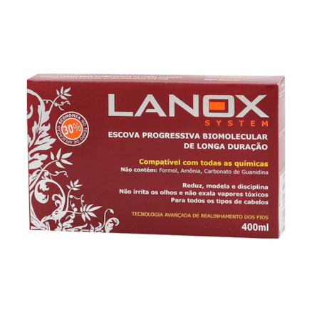 Escova Progressiva Lanox Biomolecular Sem Formol 400ml