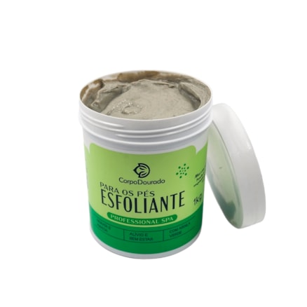 Esfoliante Pés Corpo Dourado Argila Verde Hidratação 1kg