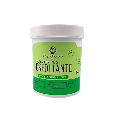 Esfoliante Pés Corpo Dourado Argila Verde Hidratação 1kg