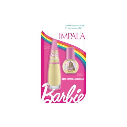 Esmalte Impala Barbie Além Do Arco Íris 6ml + 7,5ml