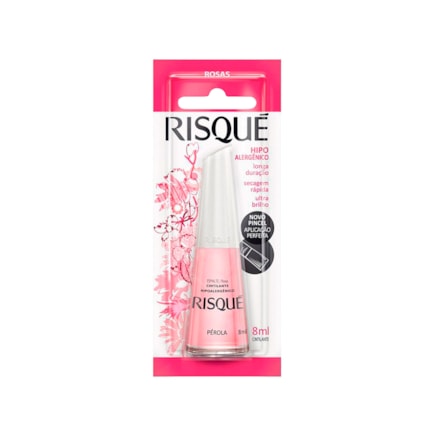 Esmalte Risque Cintilante Pérola Hiporalergênico 8ml