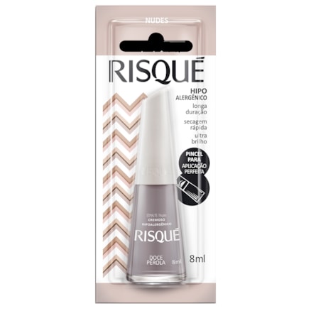 Esmalte Risque Cremoso Doce Perola Hipoalergênico 8ml