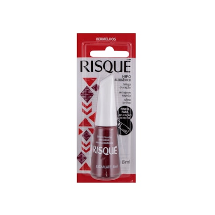 Esmalte Risque Cremoso Escarlate Hipoalergênico 8ml