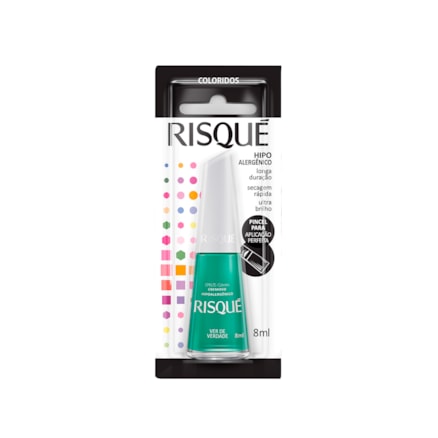 Esmalte Risque Cremoso Ver De Verdade Hipoalergênico 8ml