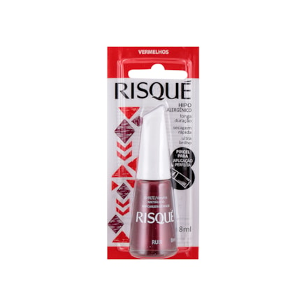 Esmalte Risque Metálico Rubi Hipoalergênico 8ml