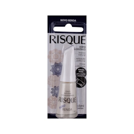 Esmalte Risque Natural Renda Hipoalergênico 8ml