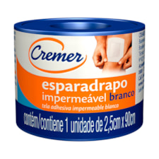 Esparadrapo Impermeável Cremer Branco 2,5cmx90cm 12 Und