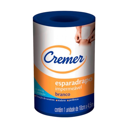 Esparadrapo Impermeável Cremer Branco 4,5mx10cm