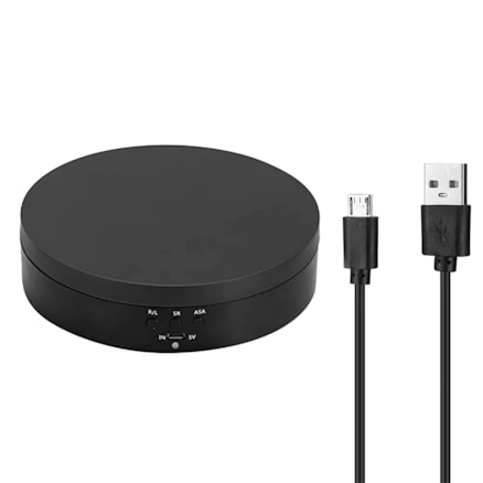 Expositor Giratório Elétrico USB Pilha Para Vitrine de Produtos e Estúdio Fotos Videos
