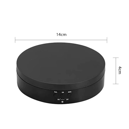 Expositor Giratório Elétrico USB Pilha Para Vitrine de Produtos e Estúdio Fotos Videos