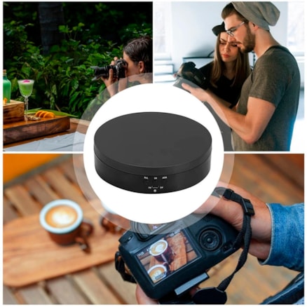 Expositor Giratório Elétrico USB Pilha Para Vitrine de Produtos e Estúdio Fotos Videos