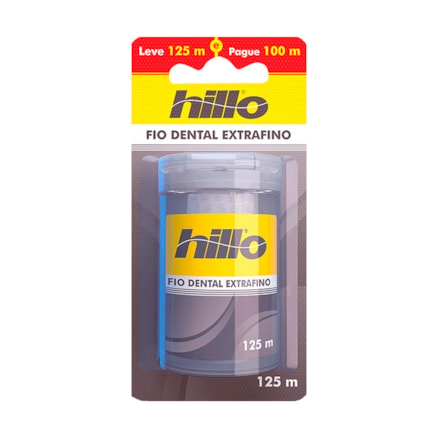 Fio Dental Hillo Extrafino Cuidados Dentes Gengivas 125m