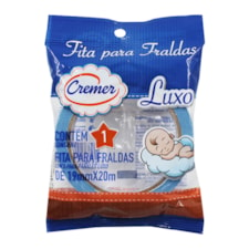 Fita Fraldas Cremer Luxo Azul Excelente Fixação 19mm X 20m