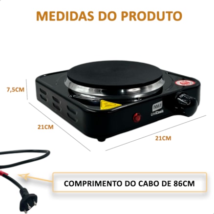 Fogão Cooktop Elétrica Fogareiro Portátil INMA