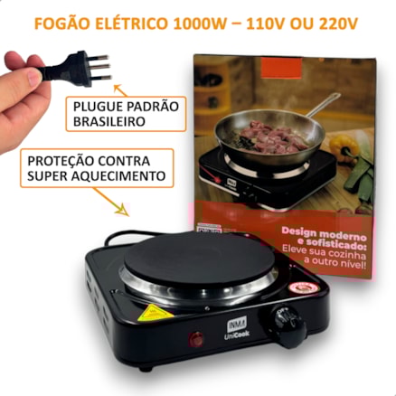 Fogão Cooktop Elétrica Fogareiro Portátil INMA