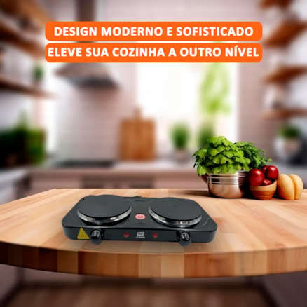 Fogão Elétrico Portátil 1 e 2 Bocas Cooktop