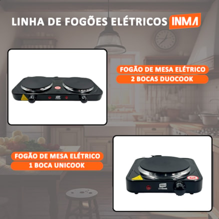 Fogão Elétrico Portátil 1 e 2 Bocas Cooktop