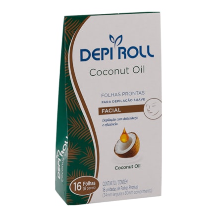 Folha Pronta Depi-roll Facial Coconut Oil 16 Und