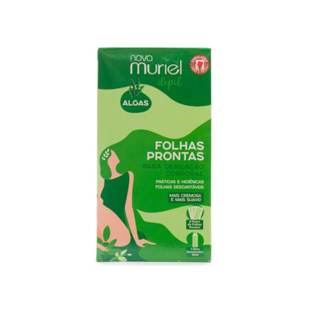 Folhas Prontas Depilação Muriel Depil Corporal Algas 8 Und