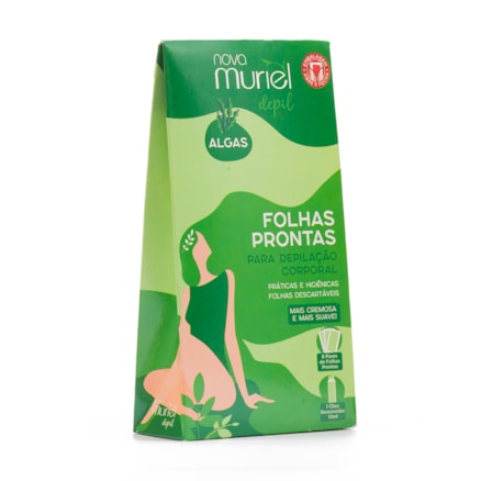 Folhas Prontas Depilação Muriel Depil Corporal Algas 8 Und