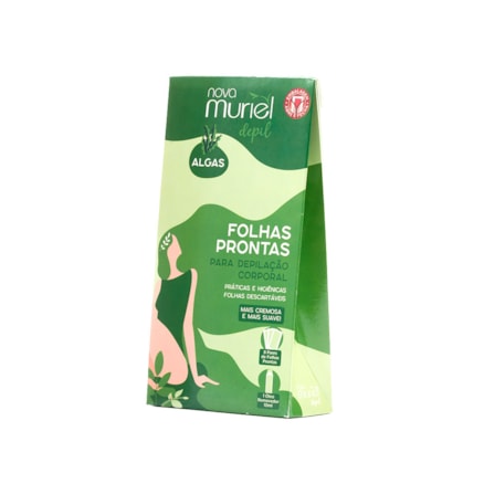 Folhas Prontas Depilação Muriel Depil Corporal Algas 8 Und