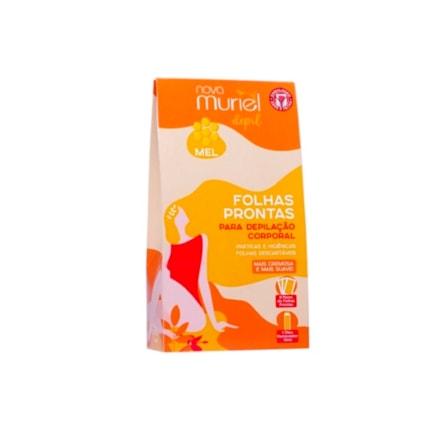 Folhas Prontas Depilação Muriel Depil Corporal Mel 8 Und